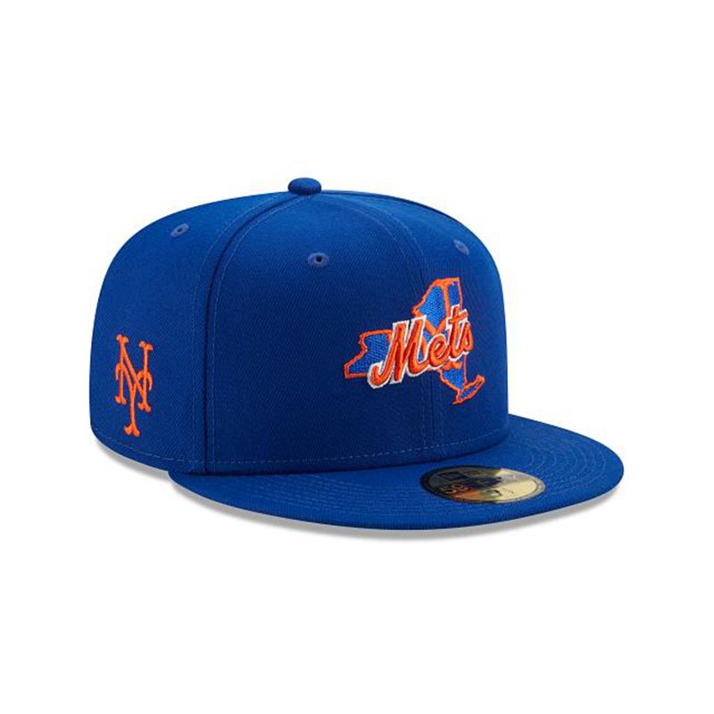 MLB New York Mets Local 59Fifty Fitted (NKX5123) - Blue New Era Caps